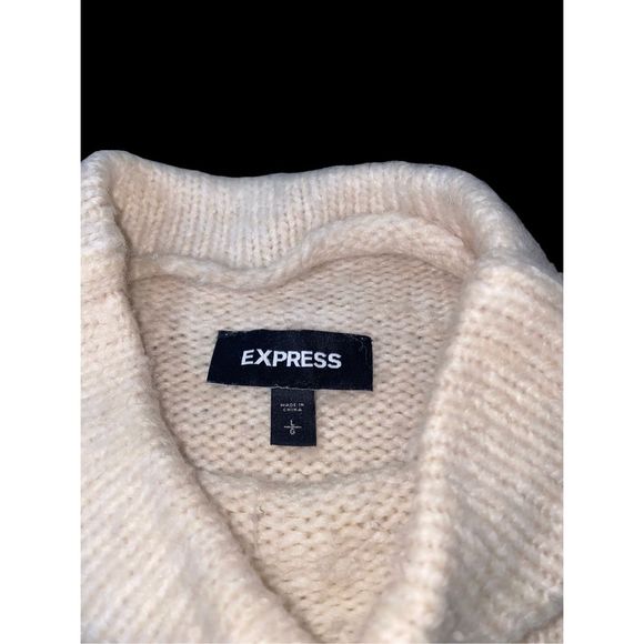 Like New Express Mock Neck Oversized Sweater Large - Picture 4 of 7
